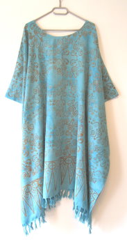 KAFTAN GROSSE GRÖSSE BLAU GRÜN TÖNE FLASH