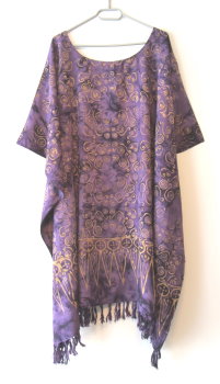 KAFTAN GROSSE GRÖSSE LILA MOKKA