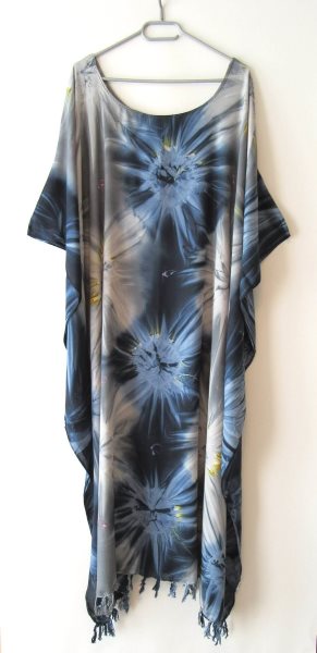 KAFTAN XXL BLAU GRAU TÖNE FLASH