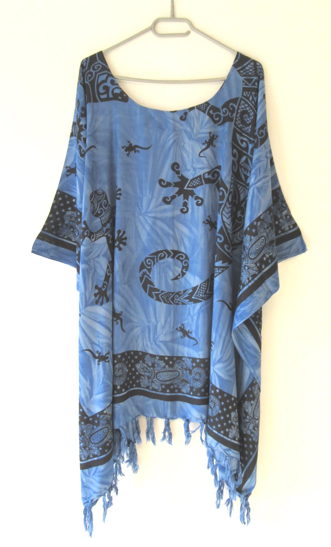 Tunika Bluse große Größen BLAU GECKOS