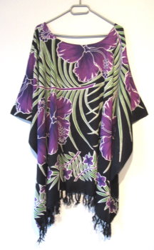 Tunika Bluse XXL SCHWARZ VIOLETT GRÜN