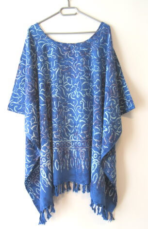 Tunika Bluse große Größen BLAU WEISS