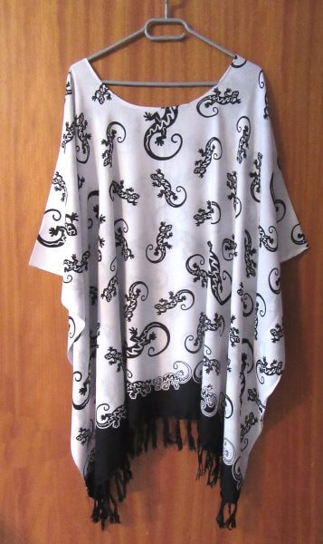 Tunika Bluse XXL WEISS SCHWARZ GECKOS